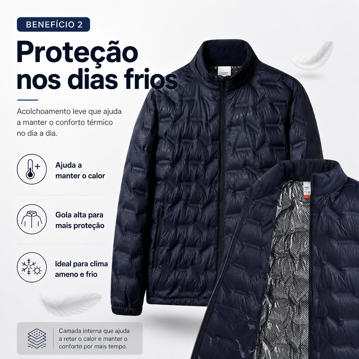 Jaqueta Masculina Puffer AeroHeat