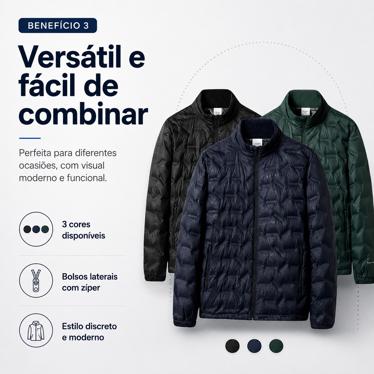 Jaqueta Masculina Puffer AeroHeat